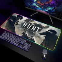 H-Hunt-Showdown Žaidėjo pelės kilimėlis Žaidėjo RGB stalo kilimėlis Klaviatūros kilimėlis Žaidimų nešiojami kompiuteriai LED pelės kilimėlis Stalo apsauga Anime pelės kilimėliai RGB600x300x3mm gray
