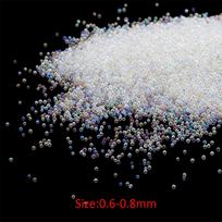 10/20g 0,4-3mm Mini burbuliukų karoliukai Maži stikliniai karoliukai Derva užpildymui silikoninei formai UV derva Epoksidinis užpildas Nagų dailės dekoravimas 10Grams gray