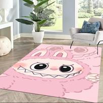 Labubu veikėjų kolekcijos kvadratiniai kilimai yra puikus pasirinkimas svetainėms, miegamiesiems, namų dekoravimui ir kaip dovanos. 80cmx120cm