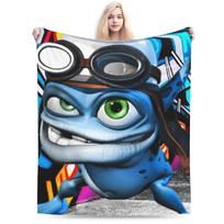 Crazy Frog animacinis pledas sofai Minkštas jaukus pliušinis pledas 50x60 colių Įvairių dydžių Antklodė visiems sezonams 75x90cm