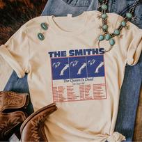 the Smiths marškinėliai mergaitei Vintage Digital grafika Universitetas harajuku Y2k t-shirt 2000-ųjų Y2k kawaii 80-ųjų korėjietiški drabužiai Gotika S blue