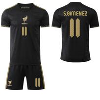 2025-26 Amerikos taurės marškinėliai Juoda Auksinė Meksikos Nacionalinės Komandos Komemoracinis Futbolas #L black