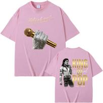 Michael Jackson Pop karalius Filmas 2026 Prekės Marškinėliai Unisex ir Moteriški Vasariniai Medvilniniai Y2K Drabužiai Laisvalaikio Mada Trumpomis Rankovėmis T-shirt M gray