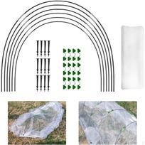 Garden Mesh Kit, Net Cover, Plant Greenhouse Cover for Raised Beds Vegetables, Flowers, 6m white