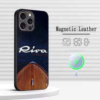 RIVA Jachtos šaunus logotipas madingas raštas Telefono dėklas iPhone 17 16 15 14 13 12 Plus Pro Max aukščiausios klasės prabangus Magsafe avikailis iPhone 16 Pro Max