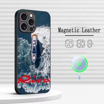 RIVA Jachtos šaunus logotipas madingas raštas Telefono dėklas iPhone 17 16 15 14 13 12 Plus Pro Max aukščiausios klasės prabangus Magsafe avikailis iPhone 12 Pro blue
