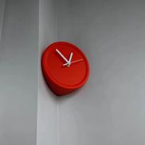 Nereikia gręžti Svetainės Paprastas Tylus Sieninis Laikrodis Technologinis Meno Namų Dekoras Sieninis Laikrodis Plastikinis Laikrodis ZE211 (as the picture,20cm) red