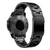 Titano lydinio laikrodžio apyrankė, skirta Garmin Fenix 8 51mm 47mm 7X 6X MARQ Gen 2 Descent Mk3i G1 Epix Pro 5X Plus, Quickfit dirželis QuickFit 22mm juoda