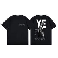 Kanye West Turas 2026 T-shirt Streetwear Aukštos Kokybės Mada Trumpomis Rankovėmis T-shirt Unisex Moterims Vasaros Atsitiktinis Laisvas Medvilninis T-shirt M black