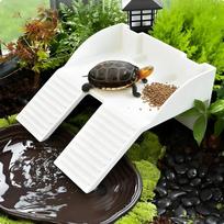 Turtle Basking Dock with Feeding Trough FoodGrade Aquatic Station Reptile Climbing balta