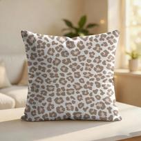 Kremas su leopardo raštu pagalvės užvalkalas Šilkinis trumpas pliušas Nematomas užtrauktukas Apsaugantis nuo dulkių Sofos pagalvės užvalkalas Namų dekoravimui 30x30cm gray
