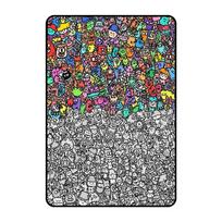 150x100cm Dažomas pledas Skalbiamas sofos užtiesalas Minkšti pledai berniukams, mergaitėms, šeimoms, rankdarbių mėgėjams, ikimokyklinukams, gimtadieniui, šventei gray