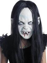 Suaugusiųjų Magiška Juoda Liežuviu Vaiduoklis Ragana Kaukė Helovinas Cosplay Lateksinė Minkšta Baisi Ragana Šventės Kaukės Kostiumo Aksesuarai Vienas Dydis gray