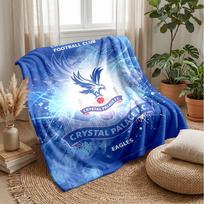 Crystal Palace Futbolo Spaudinio Flanelinis pledas, Minkštas Šiltas Lengvas Mėtomas pledas Sofai Lovai Stovyklavimui 75x90cm