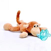 Kūdikio čiulptukas su silikoniniu antgaliuku naujagimiams ir kūdikio krikštynų dovanai Monkey