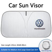 T25Car Windshield Sun Shade Visor UV Protection Shield For VW Volkswagen GTI Polo Golf Passat Tiguan Arteon Touareg Taigo Caddy white