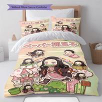 Nezuko Kamado Patalynės Komplektas Užvalkalas Ant Antklodės Minkštas Užvalkalas Ant Antklodės Antklodė Miegamojo Namų Dekoras Anime Dizainas -QJY 135x200cm gray