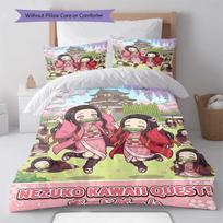 Nezuko Kamado Patalynės Komplektas Užvalkalas Ant Antklodės Minkštas Užvalkalas Ant Antklodės Antklodė Miegamojo Namų Dekoras Anime Dizainas -QJY 135x200cm