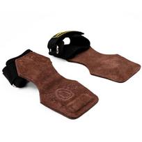 Adjustable Leather Wrist Wraps Lifting Grips with Padded Palm for Deadlift Pull Up Gym Men Women Brown threelayer 4.0 black