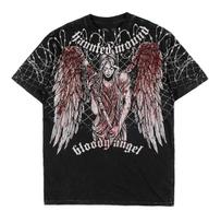 Amerikietiški Gotiški Vaiduokliškos Kalvos Grafiniai Marškinėliai Spausdinti Vyrams Moterims Y2K Grunge Vasariniai Trumpomis Rankovėmis Oversized Marškinėliai Streetwear Viršus S gray