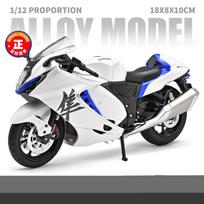 1:12 Suzuki Hayabusa Gsx-1300R Lydinio Sportinio Motociklo Modelis Metalinis Gatvės Lenktynių Motociklo Modelis Su Garsu Ir Šviesa Vaikų Žaislas Dovana gray