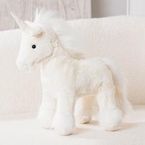Mielas tikroviškas arklys vienaragis pliušinė pagalvė žaislas kimštas gyvūnas realistiška ponio lėlė kambario dekoras klasikinė gimtadienio dovana vaikams 25cm white