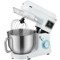 Stand Mixer 6L 1400W with Tilting Head 6 Speeds Fermentation Function LED Display White 40 x 28 x 34 cm