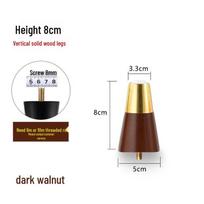 Kietmedžio sofos, stalo, televizoriaus spintelės ir lovos atraminės kojelės - Universalus varžtų tipas Dark Walnut 8cm