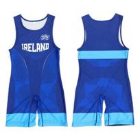 Vyriškas imtynių kostiumas Gimnastikos triko Labai elastingas Spandex Lycra Treniruočių apranga Laisvo stiliaus varžybos S blue