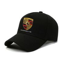 Automobilio emblema Medvilninė reguliuojama beisbolo kepurė Lauko aksesuarai Porsche Cayenne Panamera Macan Boxster Cayman 718 911 Lipdukas CVE1 black