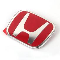 Automobilio priekinio variklio dangčio ir galinės bagažinės emblemos dangtelio lipdukai Honda Civic Accord 10-os kartos City Odyssey 8-os kartos HRV CRV Pilot Fit Jazz Inspire CRZ RH6 50x40mm raudona