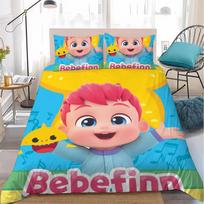 B-Bebefinn Animacinis pledo užvalkalų rinkinys Minkštas skalbiamas lovos 3 dalių vasaros patogus studentų bendrabučio namų vaikiškas patalynės geriausiai parduodamas 140cmx200cm