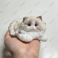 Didelis kačiukas Taba Squishy Gulinčio katino Fidget žaislas Gyvūno suspaudžiamas žaislas ASMR Streso mažinimo Naujovės žaislas Vaikams Kalėdinės šventės dovana gray