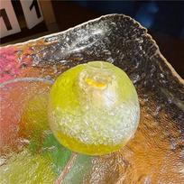Clear Ice Slush Handmade Squishy Ball Strawberry Kiwi Fruit Freezer Safe Satisfying ASMR Sound Decompression Squeeze Toy Gift