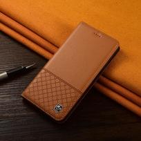 Magnetinis tikros odos telefono dėklas-piniginė Samsung Galaxy A33 A34 A35 A36 A37 A53 A54 A55 A56 A57 A73 5G For Samsung A54 5G brown