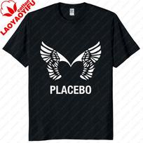 Unisex Klasikinio Roko Muzikos Marškinėliai Placebo Grupės Tematikos Grafinis Gerbėjų Laisvalaikio Retro Kasdienis Viršus S black