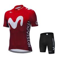 Naujas Movistar dviratininko marškinėlis trumpomis rankovėmis Komandos vyriški dviračių šortai su petnešėlėmis Drabužiai Maillot dviračių komplektai MTB drabužiai Ropa Ciclismo M