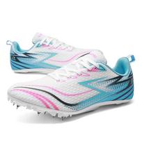 Track And Field Shoes Men Women Spikes Sneakers Track Race Jumping Sneakers Girls Professional Running Nail Spikes Shoes Boys 35 white