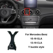 Skirta Mercedes-Benz C/E/B/S/R klasės ML CLS CLA GLA GLB GLC GLE GLK GLS 2005-2023 2024 Automobilio Specialus Telefono Laikiklis Laikiklio tvirtinimo pagrindas 15-19 GLA Y gray