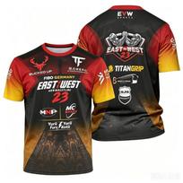 The East Vs West Series 25 Armwrestling T-Shirt Fans Breathable Sports Jersey Men's Breathable Quick Dry Fitness Gym Tees 4XL black