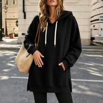 Women's Color Long Sleeve Pullover Sweatshirt for Casual Daily Wear L juoda