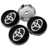 4 vnt. 56 mm 60 mm Automobilio ratlankio centrinės dalies dangteliai Ženkliukų dangteliai Lipdukai Decals Aksesuarai Toyota Prius Corolla Yaris Camry Auris Rav4 gray