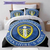 Leeds futbolo patalynės komplektas su antklode Antklodės užvalkalas Pagalvės užvalkalas Namų dekoracija Gimtadienio dovana (1 * antklodės užvalkalas + 2 * pagalvės užvalkalai, be šerdies) 200x200cm