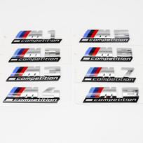 13cm 10.5cm ABS bagažinės emblema ženklelis BMW M Power M1 M2 M3 blizgi juoda sidabrinė M4 M5 M6 M7 M8 Competition tiuningo aksesuarai 13X4CM&M5 Competition sidabras