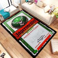 J Jagermeister briedžio logotipas flanelinis spausdintas kilimėlis neslystantis plaunamas grindų kilimėlis svetainės miegamojo sofos dekoras vidinis durų kilimėlis dovana 40x60cm black