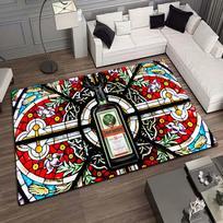 J Jagermeister briedžio logotipas flanelinis spausdintas kilimėlis neslystantis plaunamas grindų kilimėlis svetainės miegamojo sofos dekoras vidinis durų kilimėlis dovana 70x100cm