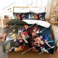 3D Print Anime Fairy Tail Logo Natsu Bedding Set Boys Girls Twin Queen Size Duvet Cover Pillowcase Bed Boys Adult Home Textiles 135x200cm