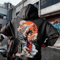 Dragon Ball Anime Goku spausdintas džemperis Pavasaris/Ruduo Vyriškas ir Moteriškas Harajuku Dydis Kasdienis Laisvalaikio Tėvų ir Vaikų Viršus M gray