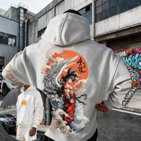Dragon Ball Anime Goku spausdintas džemperis Pavasaris/Ruduo Vyriškas ir Moteriškas Harajuku Dydis Kasdienis Laisvalaikio Tėvų ir Vaikų Viršus M white