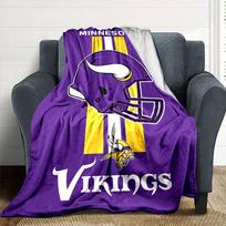 Minnesota Vikings Logotipo Spausdinimo Flanelinis Antklodė Aukštos Kokybės Šiltas Patogus Apklotas Visais Metų Laikais Puikiai Tinka Dovanoms Namų Dekoras 80cm x 120cm purple